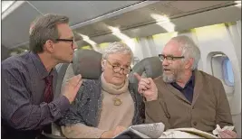  ?? COURTESY OF GRAEME HUNTER PICTURES, SONY PICTURES CLASSICS PHOTO ?? Christian Slater (from left), Glenn Close and Jonathan Pryce in “The Wife.”