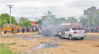  ??  ?? La emboscada que liberó en la tarde de ayer al narco Jorge Teófilo Samudio alias Samura, finalmente tumbó al ministro de Justicia Julio Javier Ríos y al comandante Walter Vázquez.