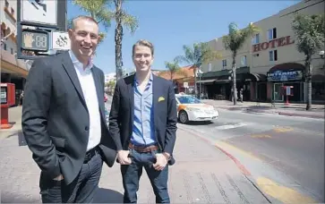  ?? Alejandro Tamayo San Diego Union-Tribune ?? RYAN GRAVES, left, Uber’s senior vice president of global operations, did not give a reason for leaving beyond his desire for change. Above, Graves visits Tijuana in 2016 with Uber manager Christophe­r Ballard.