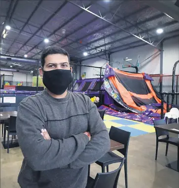  ?? ?? Hurting: Rebound Ultimate Trampoline Park and Play Centre owner Vikram Patel says he can’t think straight with the stress of trying to save his struggling business.
