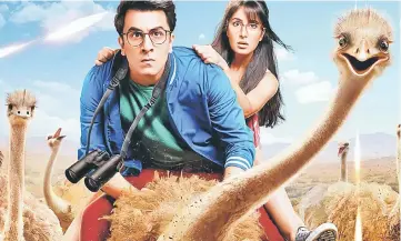  ??  ?? Ranbir Kapoor and Katrina Kaif in a poster for the movie ‘Jagga Jasoos’. It disappoint­ed at the box office.