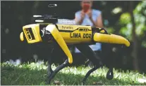  ?? EDGAR SU/REUTERS ?? A four-legged robot dog named SPOT is being deployed by the government of Singapore as an ambassador for physical distancing.