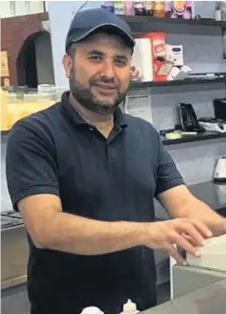  ??  ?? Nadeem Amin at Athena Takeaway in Barry