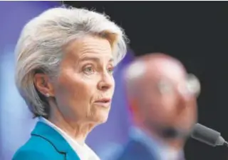  ?? // AFP ?? La presidenta de la Comisión, Ursula von der Leyen, ayer en Bruselas