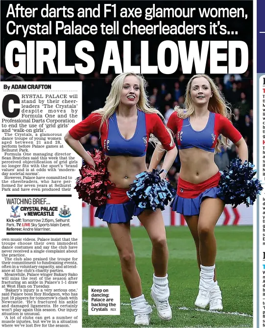  ?? REX ?? Keep on dancing: Palace are backing the Crystals