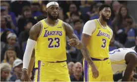  ??  ?? LeBron James and Anthony Davis are both with the Lakers this season – and are both MVP candidates. Photograph: Jeff Chiu/AP