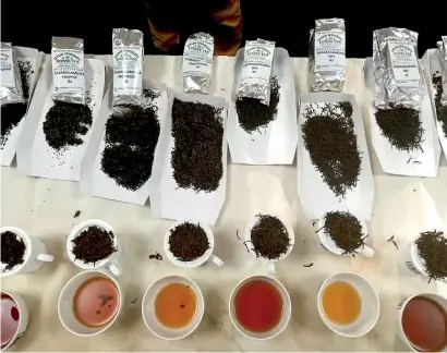  ??  ?? File picture of different varieties of Ceylon Tea