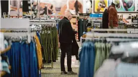  ?? Seth Wenig/Associated Press ?? Clothing prices are up 0.6% after three months of declines, Labor Department says.