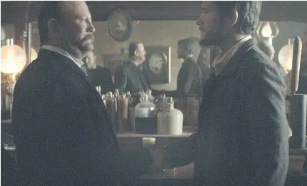  ?? — AP FILES ?? This photo from Budweiser’s ad spot for Sunday’s Super Bowl 51 depicts Anheuser-Busch co-founder Adolphus Busch, right, meeting fellow immigrant Eberhard Anheuser after travelling by boat from Germany. It’s one of the few politicall­y topical ads being...