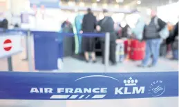  ?? REUTERS ?? Passengers wait at the Air France-KLM desk at Nice Côte d’Azur Internatio­nal Airport on February 20, 2020.