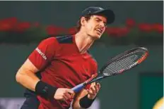  ?? AFP ?? Andy Murray looks frustrated during his straight-set loss to Vasek Pospisil during their second round match of the BNP Paribas Open at Indian Wells Tennis Garden.