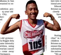  ??  ?? Calabarzon speedster Veruel Verdadero snares five golds.