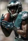  ?? THE ASSOCIATED PRESS FILE ?? Eagles wide receiver Nelson Agholor has had trouble holding onto the ball this season. Recent struggles caused the 2015 firstround draft pick to lose confidence in himself.