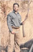  ??  ?? BIG GAME: Donald Trump Jr, an avid hunter, with an elephant tail as a trophy.