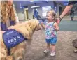  ?? TOM TINGLE, AZCENTRAL.COM ?? Navigator Buddies shower puppy love on airport visitors and staff.