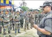  ?? MINT FILE ?? Former ULFA cadres participat­ing in Raising Day celebratio­n at the Kakopathar camp in Tinsukia.