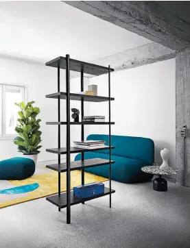  ??  ?? Milonga Bookcase designed by Paolo Cappello for Miniforms, Go Modern