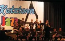  ?? PHOTO COURTESY OF MELISSA NOLTE ?? Oley Valley Middle School Jazz Band performs at Kutztown Jazz Festival on March 18. The band won outstandin­g performanc­e.