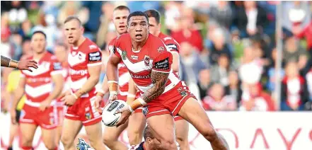  ?? GETTY IMAGES ?? Tyson Frizell looks set to take over from suspended Dragons forward Jack de Belin.