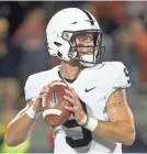  ?? MIKE GRANSE/USA TODAY ?? Trace McSorley has thrown eight TD passes this season and 67 overall at Penn State.