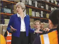  ??  ?? Theresa May in Stoke-on-trent this week