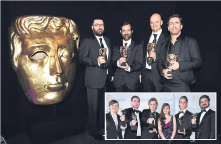  ?? Pictures: PA. ?? Rockstar Games won four categories at the British Academy Games Awards while TEAM DOS, inset, was named the One To Watch.