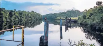  ?? ADRIANA LOUREIRO FERNANDEZ/THE NEW YORK TIMES 2020 ?? Docks at an abandoned mine in Moengotapo­e, Suriname. The country could emerge as the world’s next great source of oil.