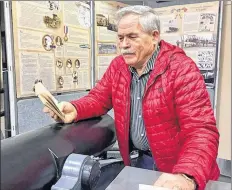  ?? SUBMITTED ?? Ron Jenkins of Charlottet­own looks over a diary his father, J. Spurgeon Jenkins, kept during the First World War.