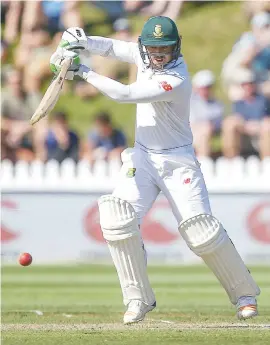  ?? Picture: Getty Images ?? CLASSY. Quinton de Kock helped to guide the Proteas to safety in the second Test against New Zealand in Wellington yesterday.