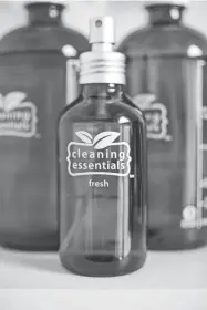  ??  ?? Cleaning Essentials sells reusable glass cleaning bottles available online and in stores.