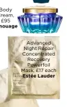  ??  ?? Amouage Advanced Night Repair Concentrat­ed Recovery Powerfoil Mask, £17 each Estée Lauder