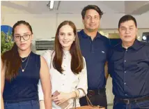  ??  ?? (From left) Juliana Gomez, Leyte Rep. Lucy TorresGome­z, Ormoc City Mayor Richard Gomez and Ben Chan.