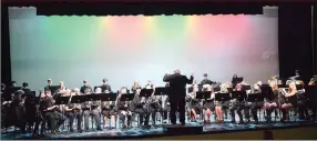  ?? ?? The Pea Ridge bands performed their Christmas concert Tuesday, Dec. 13, in the Performing Arts Center at Pea Ridge High School.