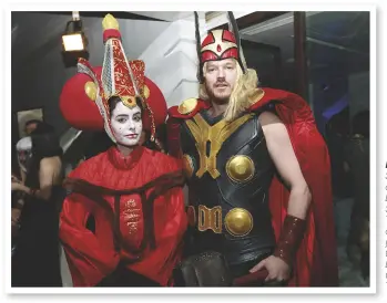  ??  ?? RAISE THE BAR Selecting the right costume for The Lovers Ball by the Singapore Repertory Theatre this month could mean you’d go down in the party’s Best Dressed history as Queen Amidala and Thor did last year