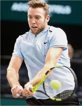  ??  ?? Sock it to him: American Jack Sock returning the ball to Fernando Verdasco of Spain in the quarter-finals on Friday.