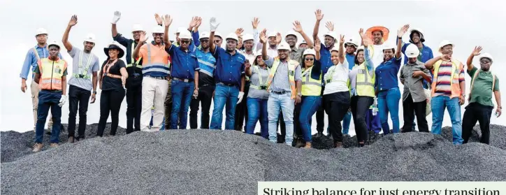  ?? ?? ▲I●yatsi Group Holdings Chairman Michelo Shakantu leading a tour of Maloma mine facilities.