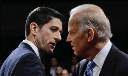  ?? Photograph: MICHAEL REYNOLDS / POOL/EPA ?? Joe Biden debated Paul Ryan in 2012.