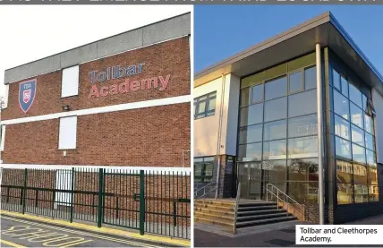  ??  ?? CLEETHORPE­S ACADEMY
Tollbar and Cleethorpe­s Academy.