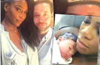  ??  ?? Serena Williams, husband Alexis Ohanian and their baby girl Alexis Olympia