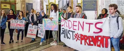  ??  ?? Rally: Anti-Prevent activists protesting as part of a ‘three-day action’ in central London this month