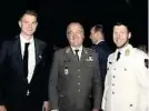  ?? GEPA ?? Kombiniere­r Harald Lemmerer, Brigadier Heinz Zöllner und Biathlet David Komatz