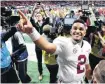  ?? [AP PHOTO] ?? Quarterbac­k Jalen Hurts came on in relief to score two late touchdowns in the SEC title game Dec. 1 against Georgia.