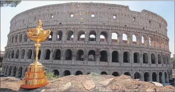  ??  ?? The Ryder Cup outside Rome’s most-famous landmark