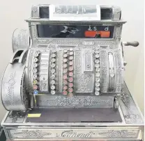  ??  ?? Pounds, shillings and pence . . . The cash register from Malloch’s general store in Waikouaiti.