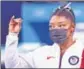  ?? REUTERS ?? US gymnast Simone Biles said she wasn’t in right ‘headspace’ to compete and withdrew from team final to protect herself.