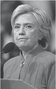  ?? JOHN GURZINSKI, AFP/ GETTY IMAGES ?? Hillary Clinton in Las Vegas on Tuesday.