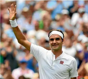  ?? GETTY IMAGES ?? Roger Federer was in imperious form as he clinched a place in the Wimbledon quarterfin­als for the 16th time.