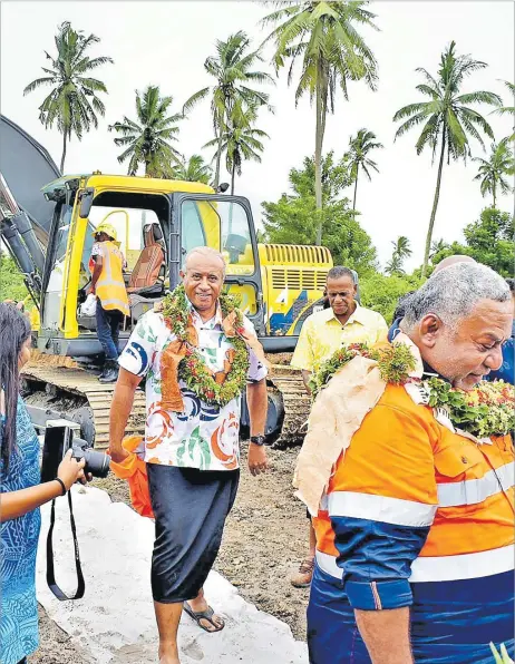  ?? Picture: ATU RASEA ?? Minister for Public Works, Transport, and Metrologic­al Services Ro Filipe Tuisawau during the ground-breaking ceremony for the Toga Bridge Project in Rewa.