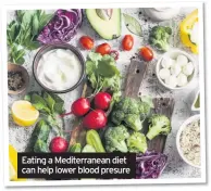  ??  ?? Eating a Mediterran­ean diet can help lower blood presure