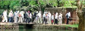  ??  ?? Foreign tourists at the site. (File pic)